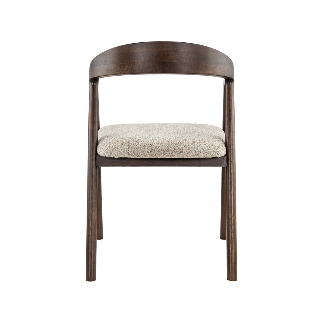 LABEL51 Eetkamerstoel Lone - Beige - Geweven