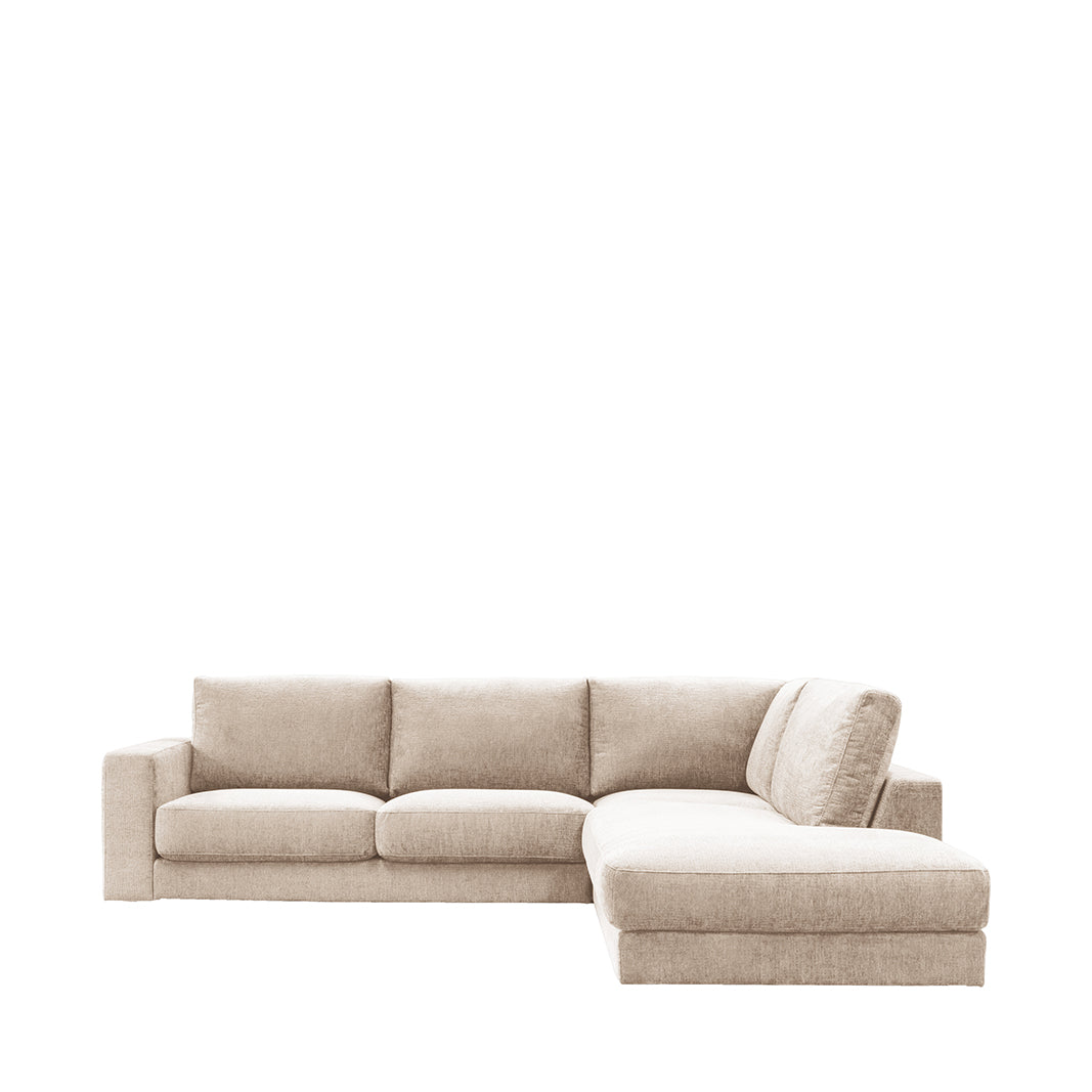 LABEL51 Hoekbank Valero - Naturel - Chenille - Rechts Voorstaand
