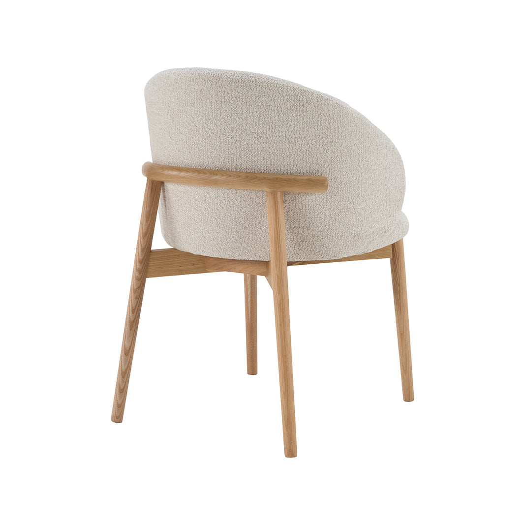 LABEL51 Eetkamerstoel Nagano - Naturel - Geweven - Naturel Houten Frame