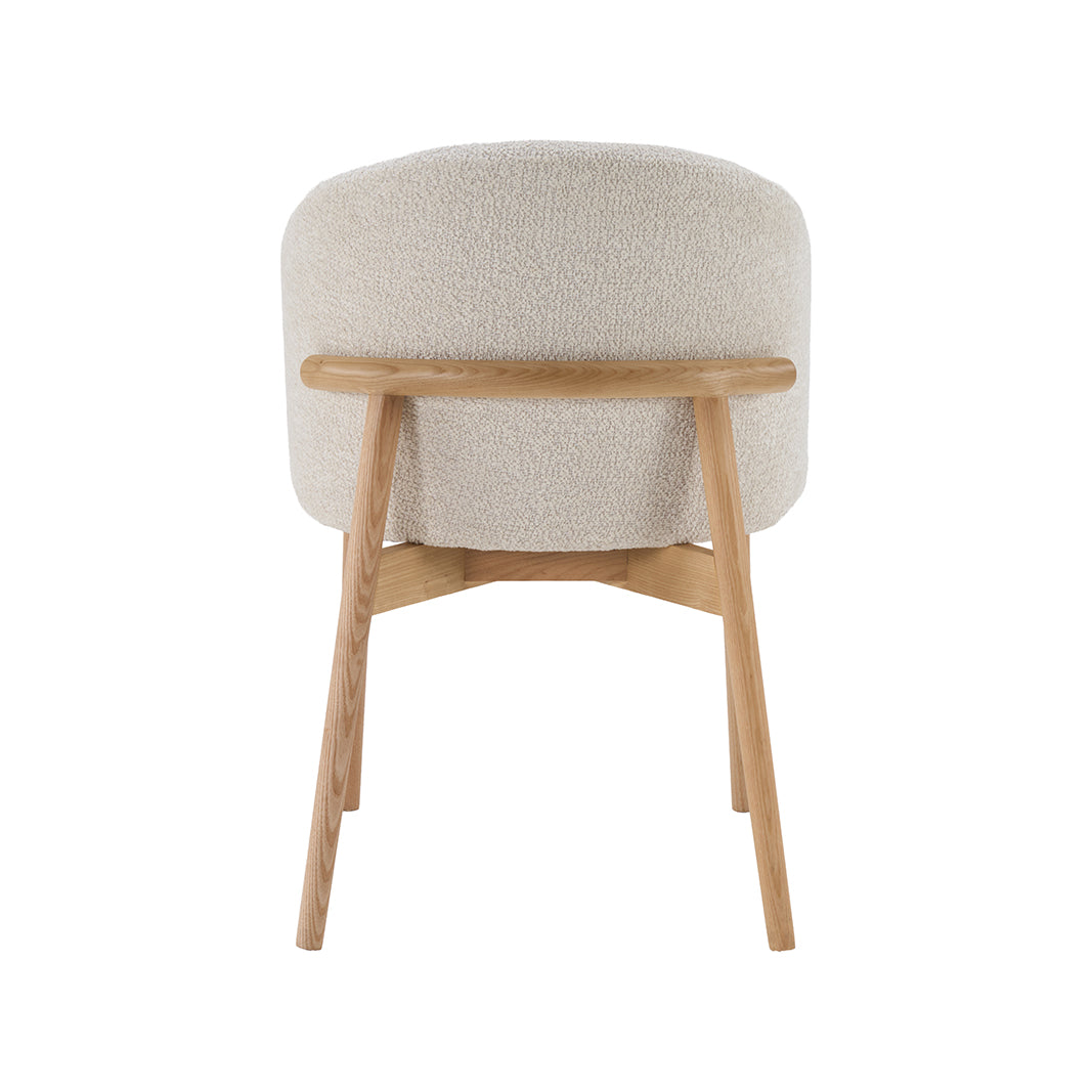LABEL51 Eetkamerstoel Nagano - Naturel - Geweven - Naturel Houten Frame