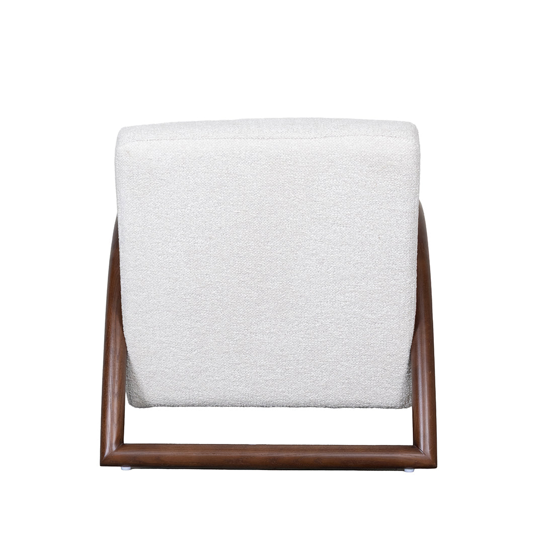 LABEL51 Fauteuil Viggo - Naturel - Geweven - Walnoot Houten Frame