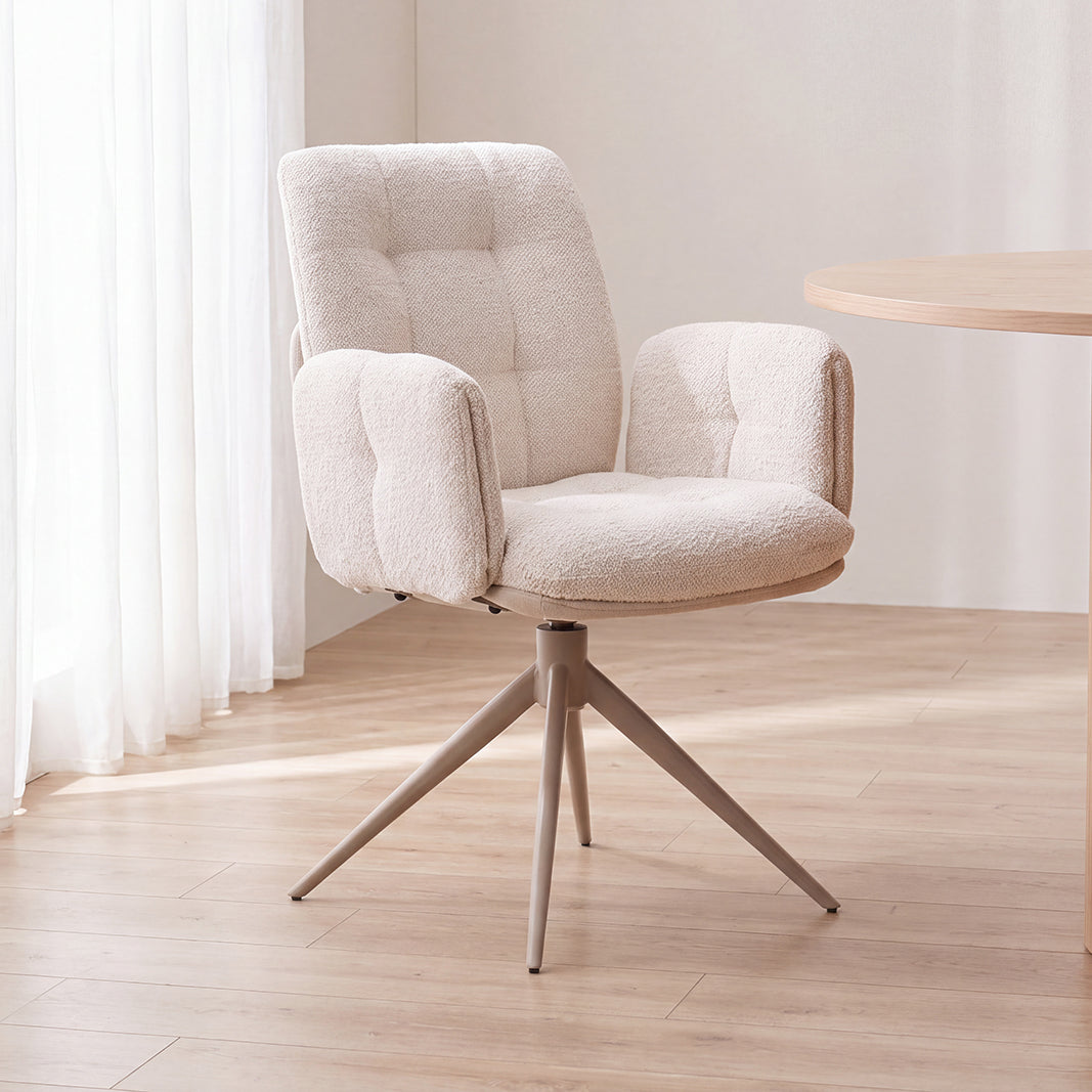 LABEL51 Eetkamerstoel Unreal - Naturel - Superb - Taupe Metaal