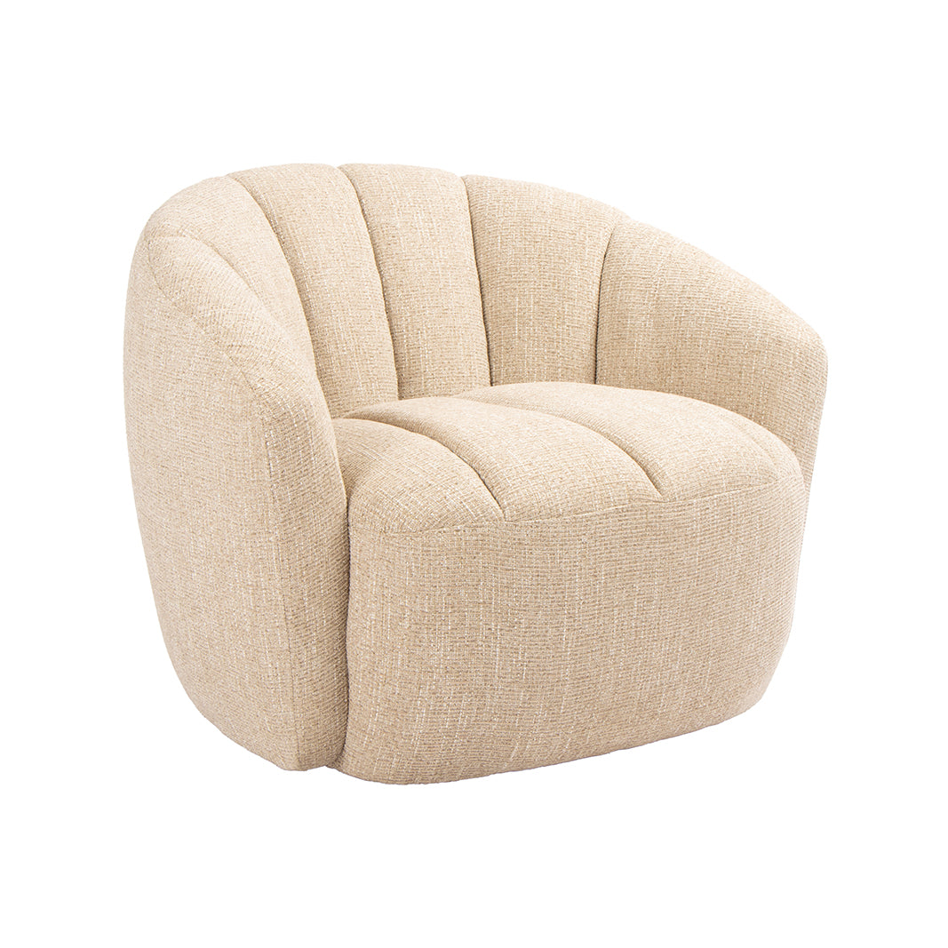 LABEL51 Fauteuil Marvito - Beige - Rustic Weave - One Size