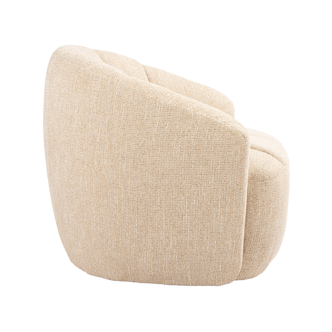 LABEL51 Fauteuil Marvito - Beige - Rustic Weave - One Size