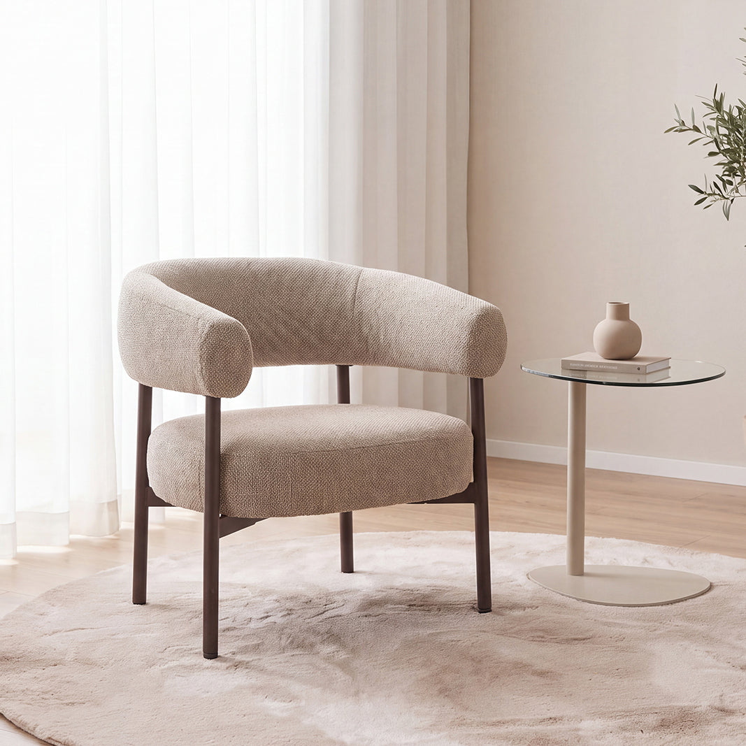LABEL51 Fauteuil Delfina - Mushroom - Royal Boucle - One Size