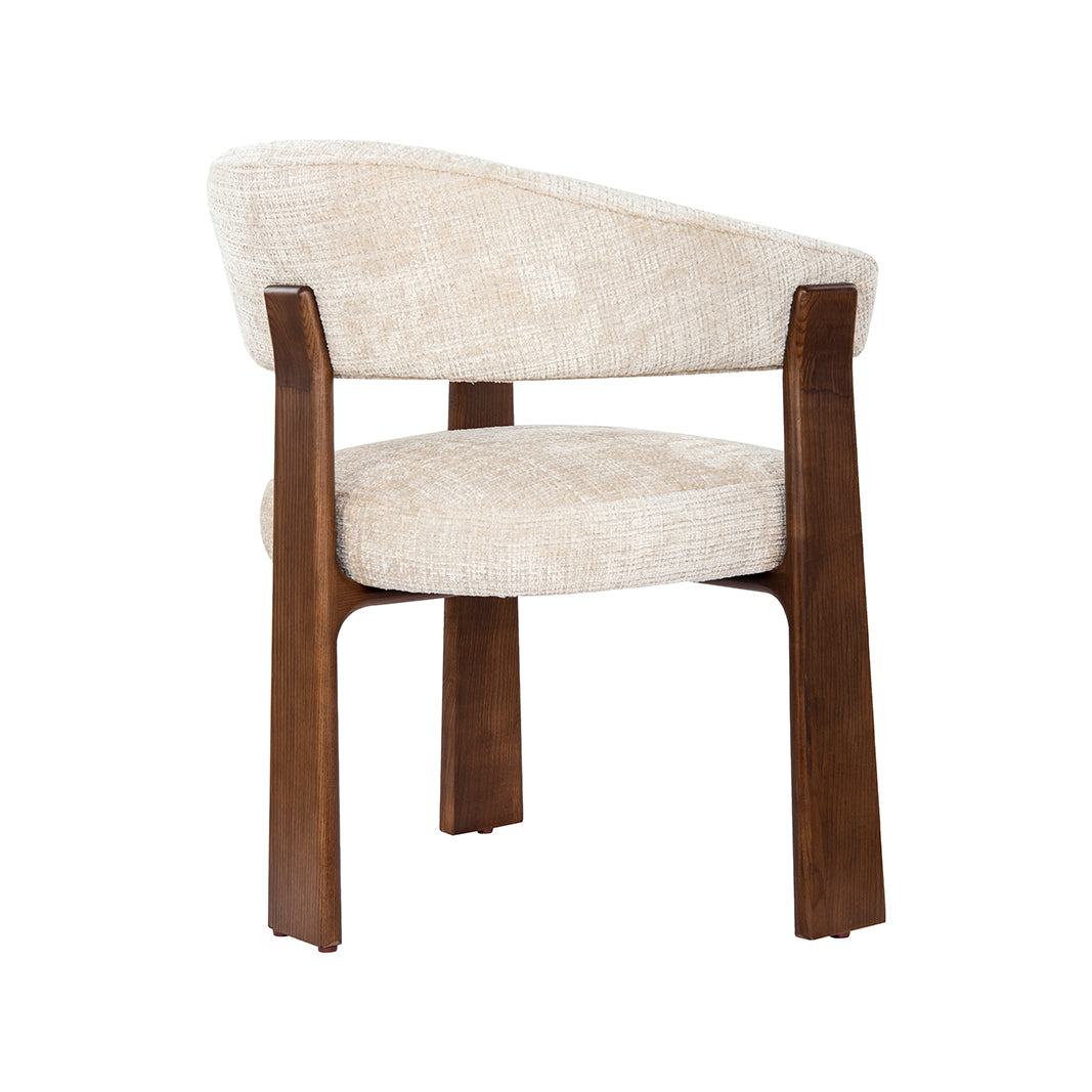LABEL51 Eetkamerstoel Nice - Naturel - Cremona - Walnoot Hout