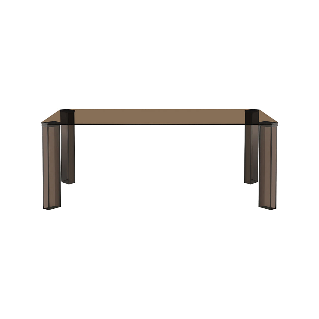 LABEL51 Eetkamertafel Avery - Brown - Glas - 200 cm
