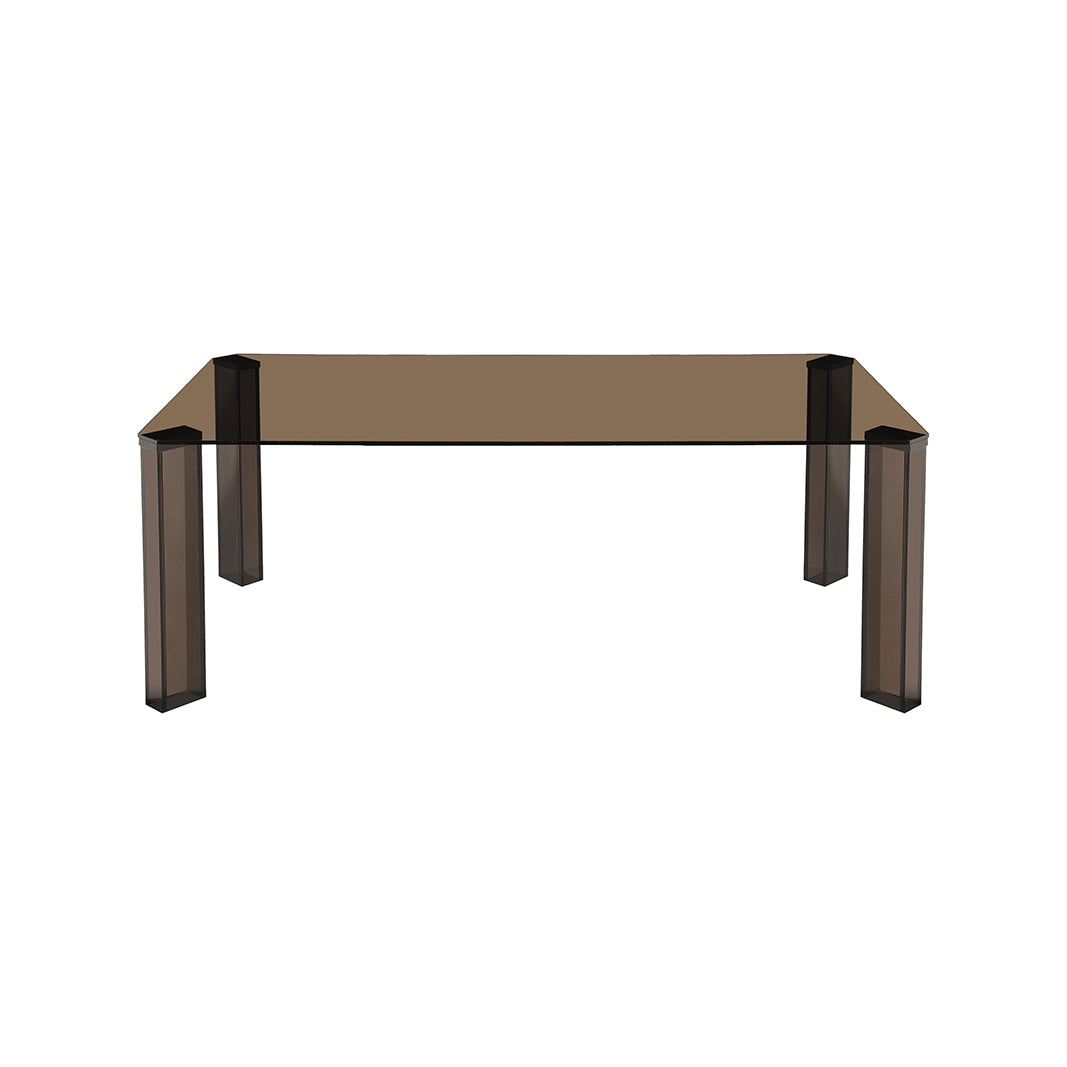 LABEL51 Eetkamertafel Avery - Brown - Glas - 200 cm