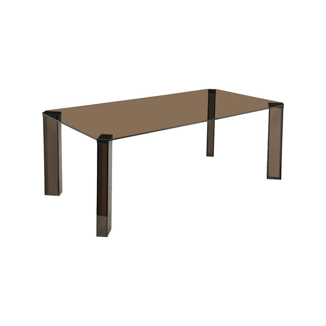 LABEL51 Eetkamertafel Avery - Brown - Glas - 200 cm