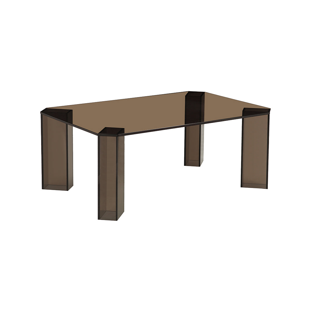 LABEL51 Salontafel Avery - Brown - Glas - 90 cm
