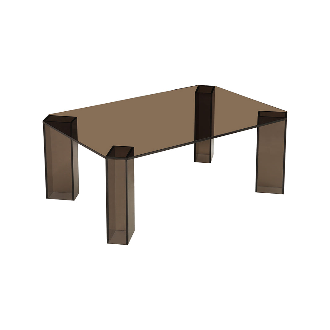 LABEL51 Salontafel Avery - Brown - Glas - 90 cm