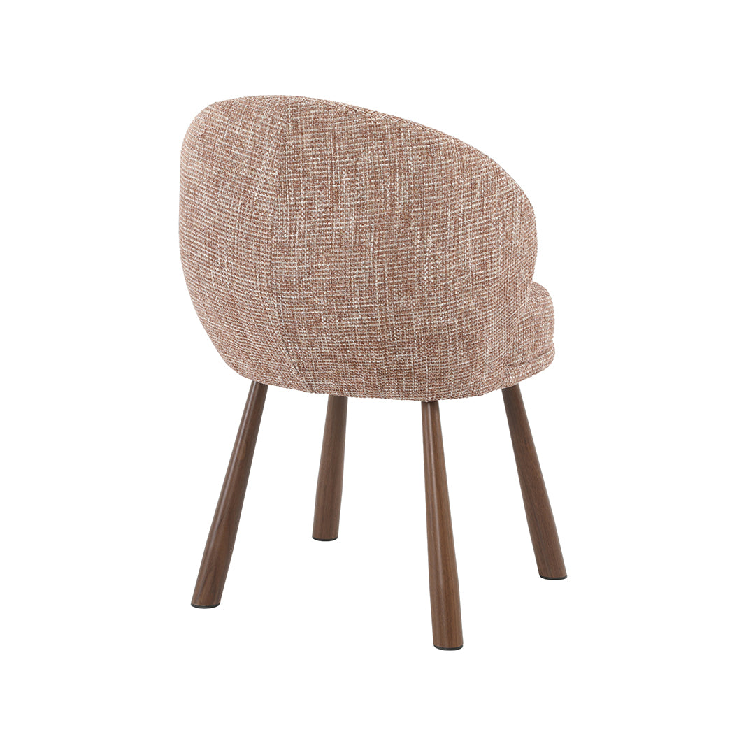 LABEL51 Eetkamerstoel Haya - Blush - Pure Weave - Walnoot Metaal