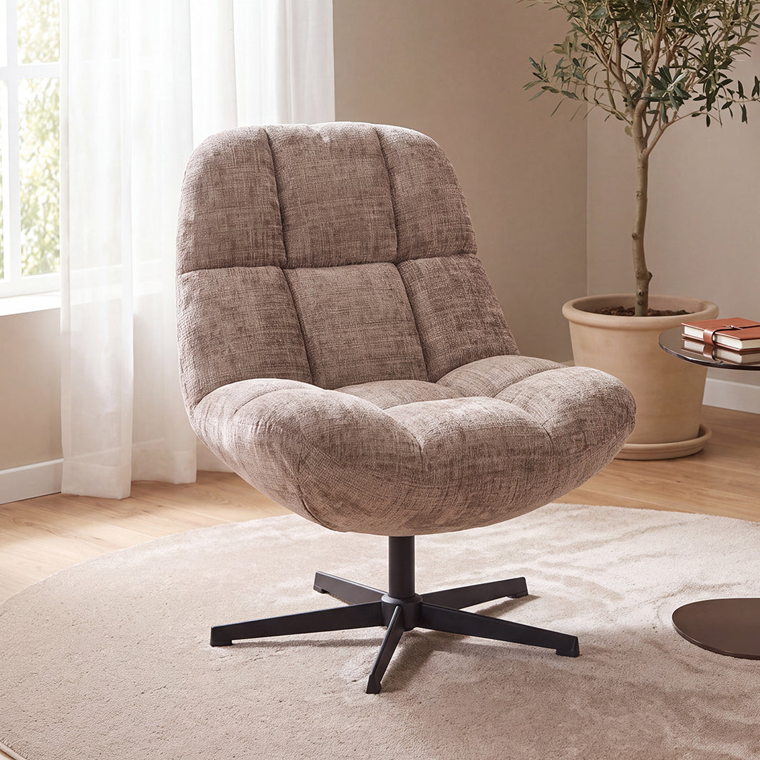 LABEL51 Fauteuil Cocoon - Taupe - Cremona - One Size