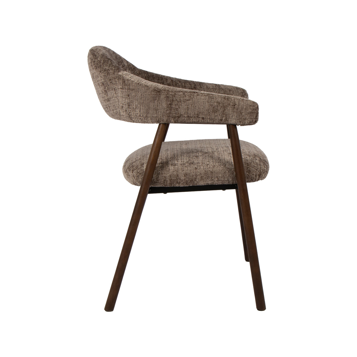 LABEL51 Eetkamerstoel Maren - Taupe - Cremona - Walnoot Hout