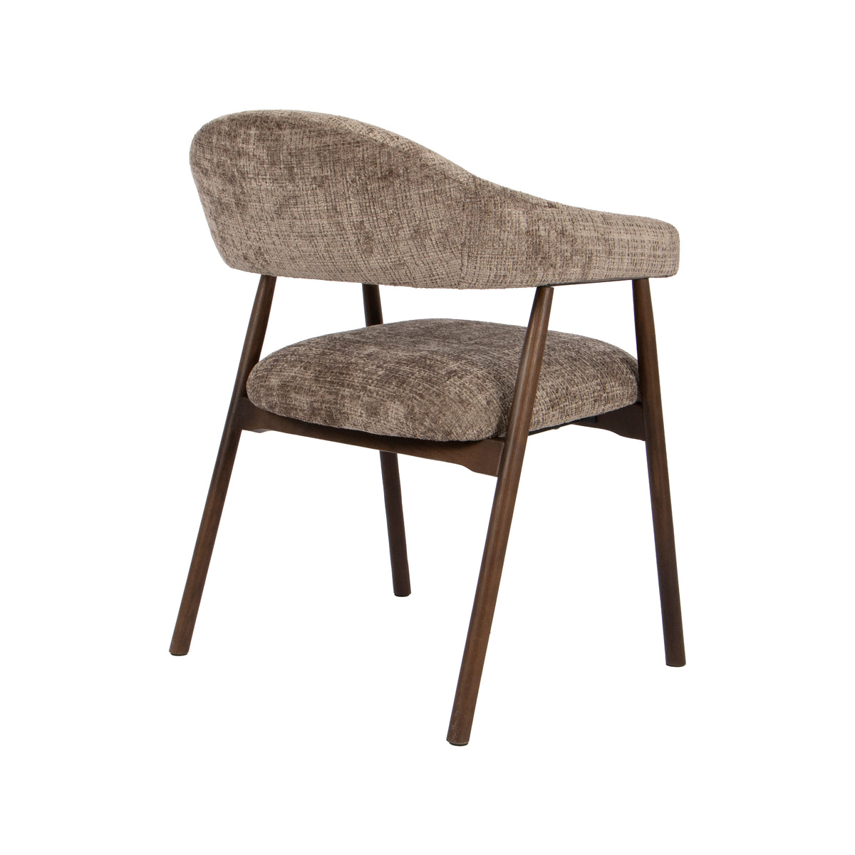 LABEL51 Eetkamerstoel Maren - Taupe - Cremona - Walnoot Hout