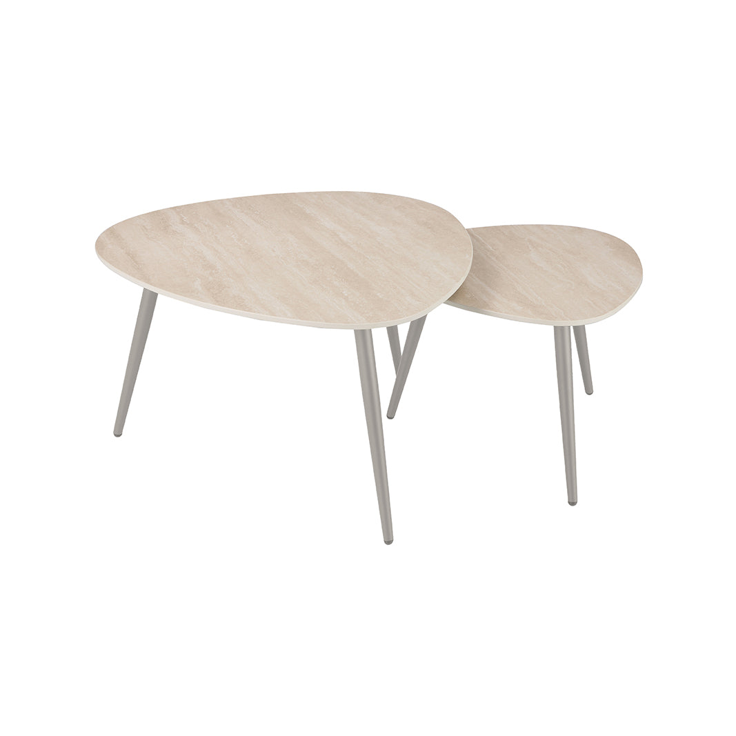 LABEL51 Salontafel Alba - Naturel - Metaal - 84 cm