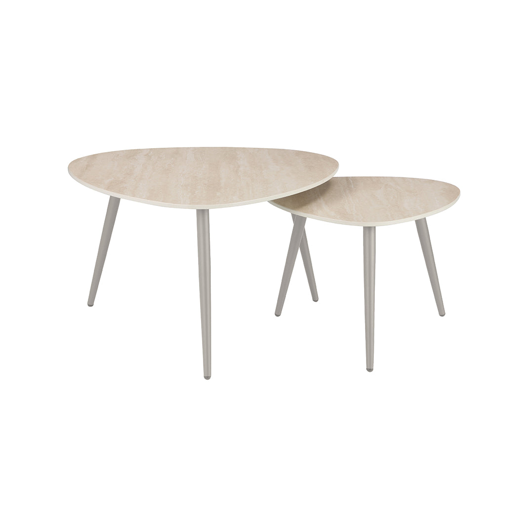 LABEL51 Salontafel Alba - Naturel - Metaal - 84 cm