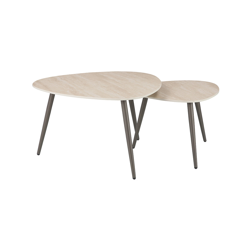 LABEL51 Salontafel Alba - Naturel - Keramiek - 84 cm
