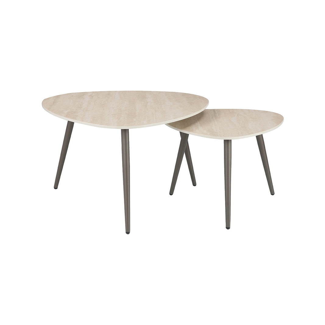 LABEL51 Salontafel Alba - Naturel - Keramiek - 84 cm