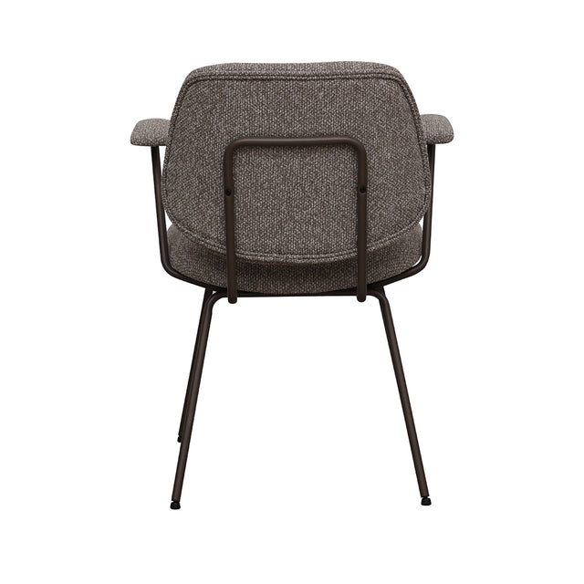 LABEL51 Eetkamerstoel Loreto - Mushroom - Royal Boucle - Brons Metalen Frame