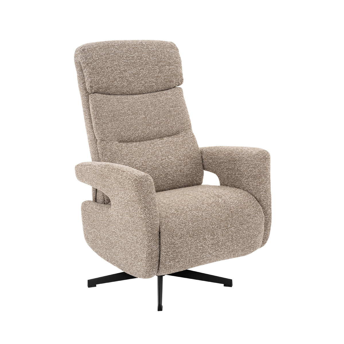 LABEL51 Fauteuil Copenhagen - Mushroom - Royal Boucle - Manueel Verstelbaar