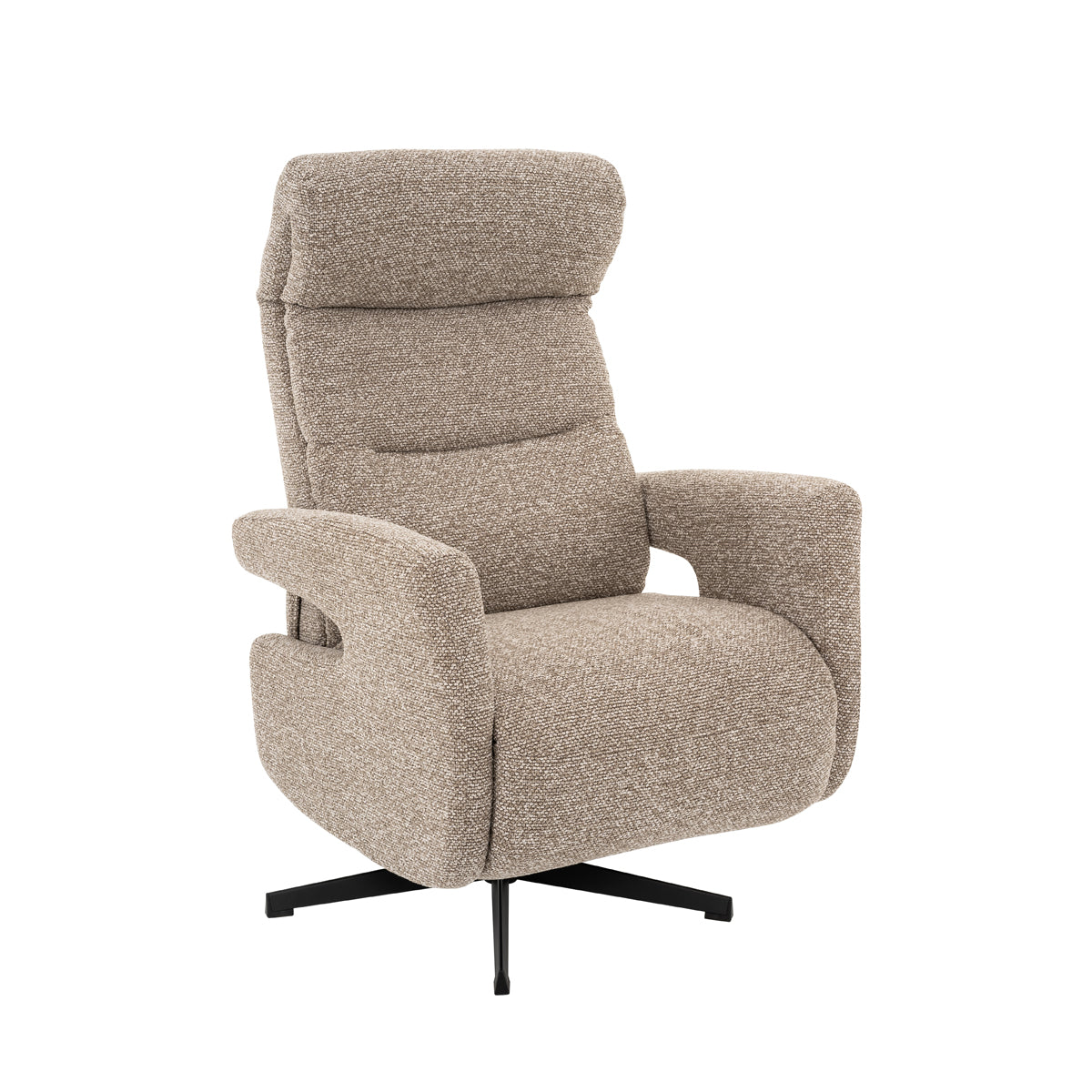 LABEL51 Fauteuil Copenhagen - Mushroom - Royal Boucle - Manueel Verstelbaar