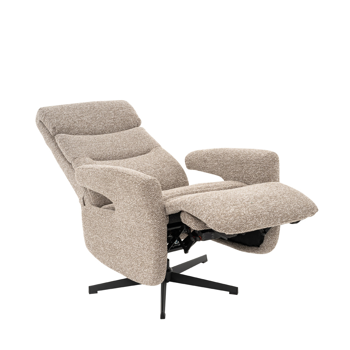 LABEL51 Fauteuil Copenhagen - Mushroom - Royal Boucle - Manueel Verstelbaar