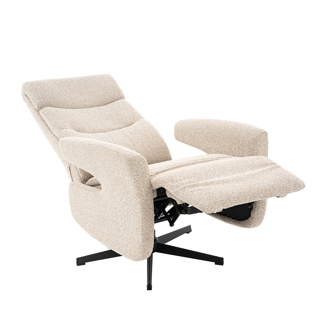 LABEL51 Fauteuil Copenhagen - Naturel - Royal Boucle - Manueel Verstelbaar