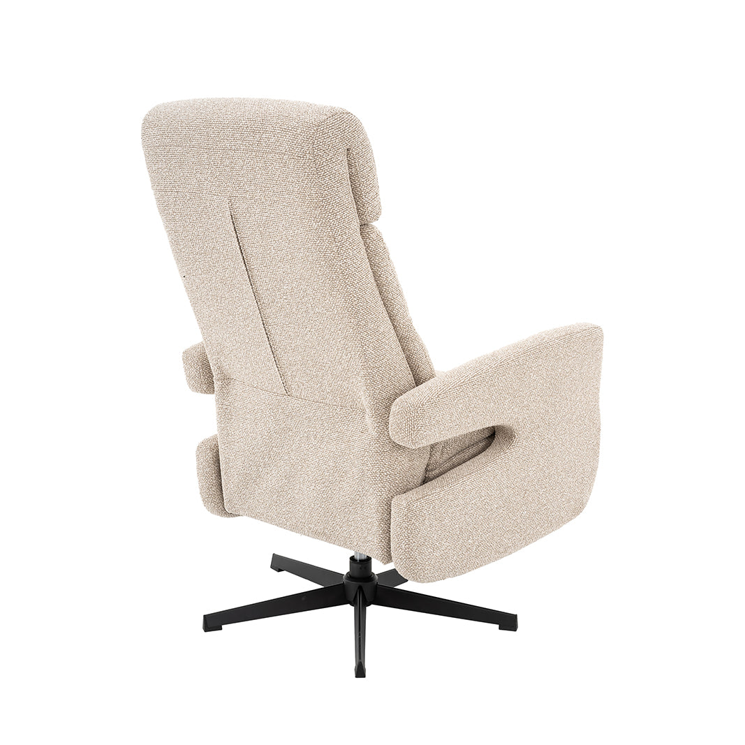 LABEL51 Fauteuil Copenhagen - Naturel - Royal Boucle - Manueel Verstelbaar
