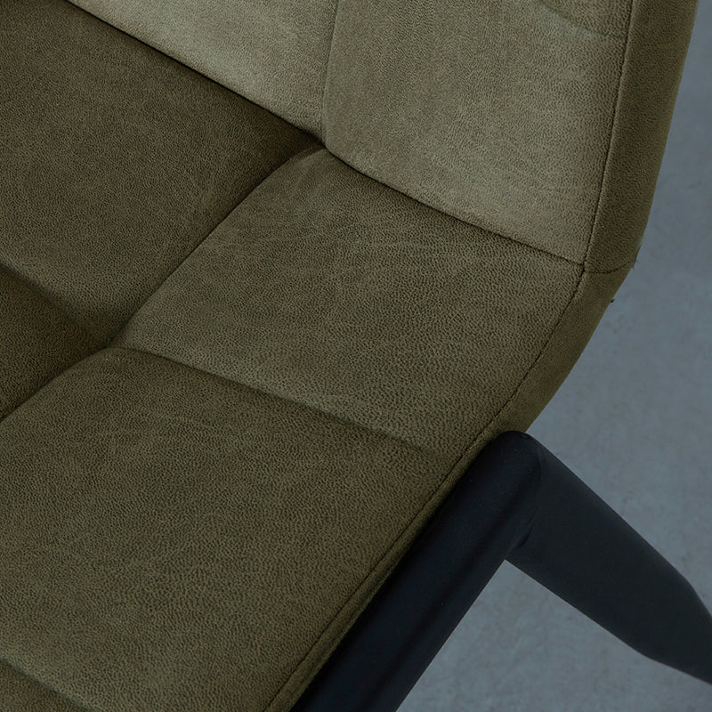 LABEL51 Eetkamerstoel Noor - Moss - Micro Suede - Zwart Metalen Frame