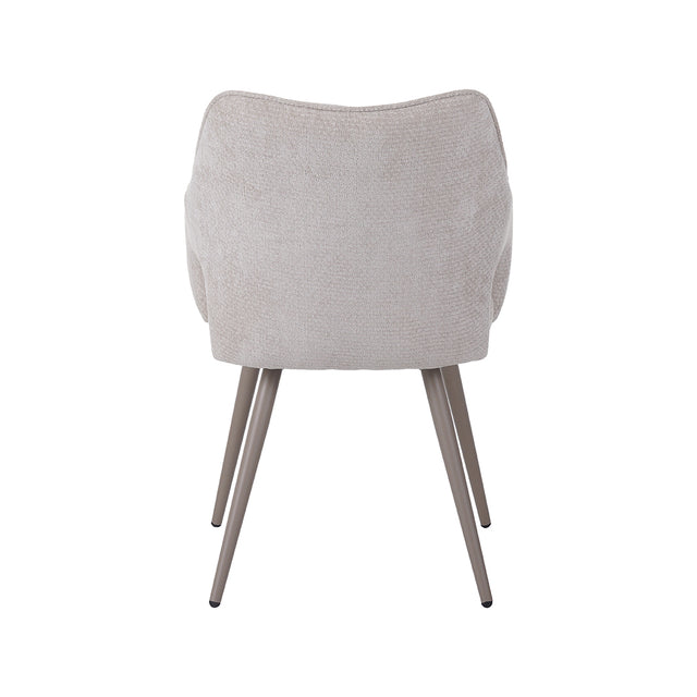 LABEL51 Eetkamerstoel Stan - Naturel - Elite - Taupe Metalen Frame