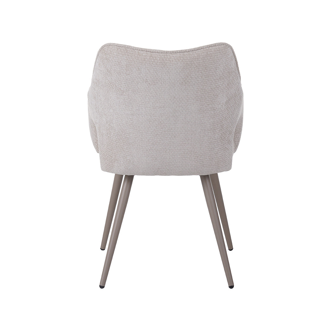 LABEL51 Eetkamerstoel Stan - Naturel - Elite - Taupe Metalen Frame