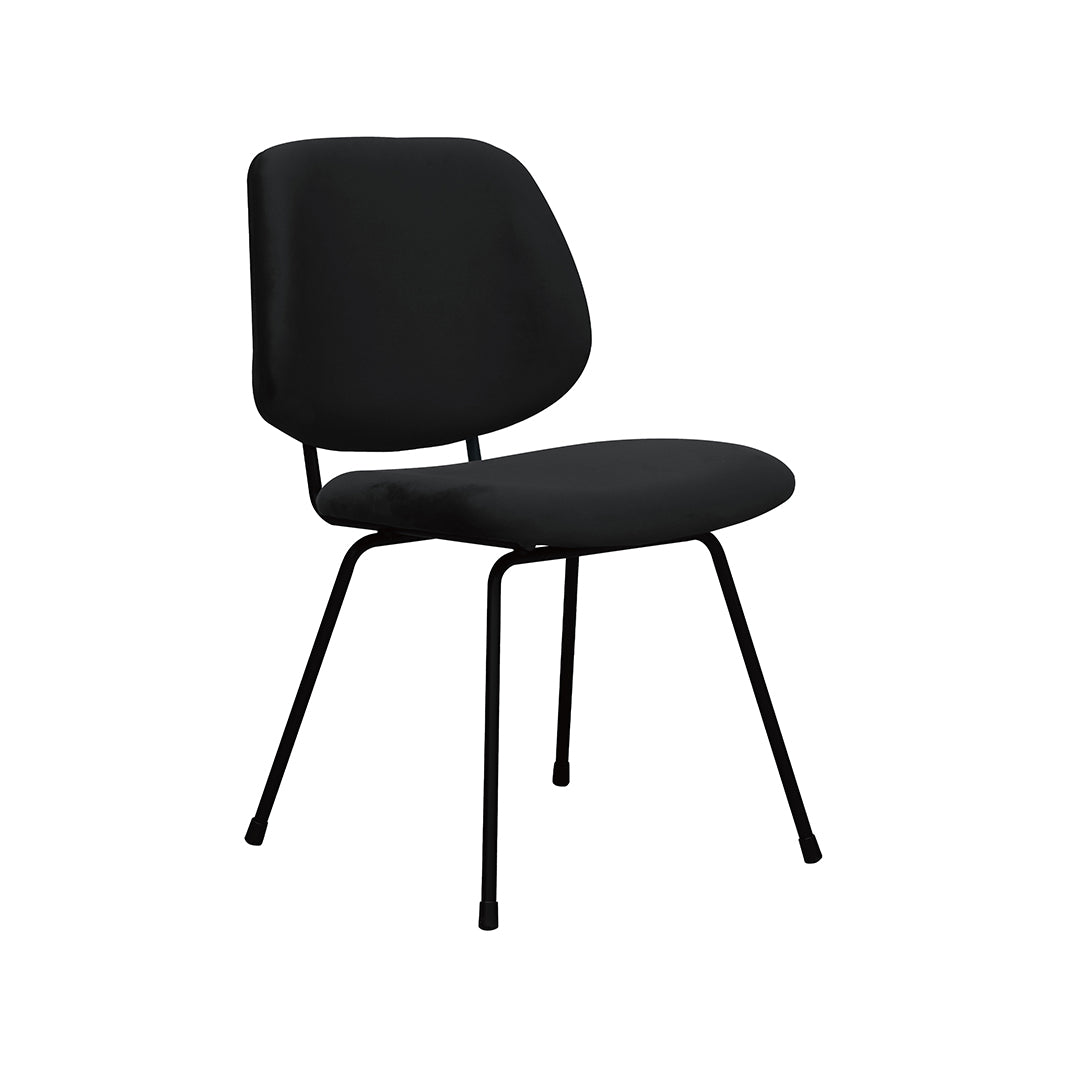 LABEL51 Eetkamerstoel Bello - Zwart - Fluweel - Zwart Metalen Frame van LABEL51 – Luxe comfort op maat van PureWonen. Vraag naar de beste prijs.