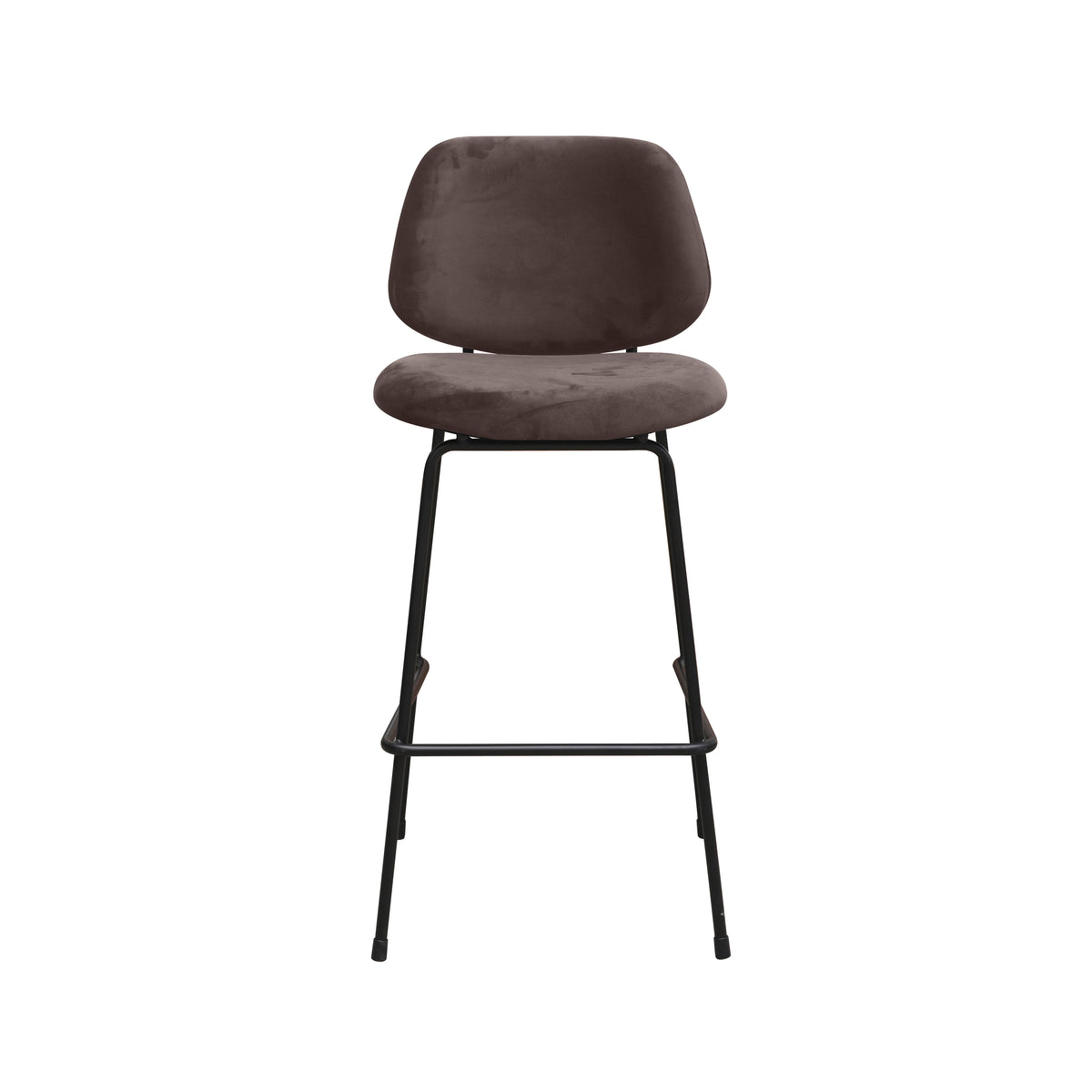 LABEL51 Barkruk Bello - Taupe - Fluweel - Hoog