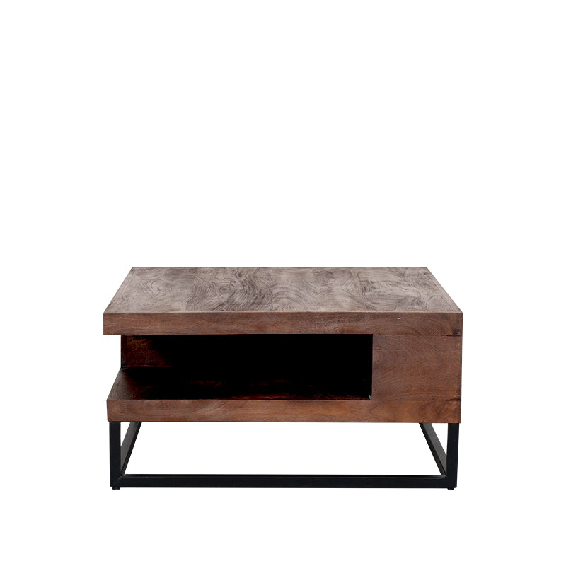LABEL51 Salontafel Cube - Nature Smooth - Mangohout - 80 cm