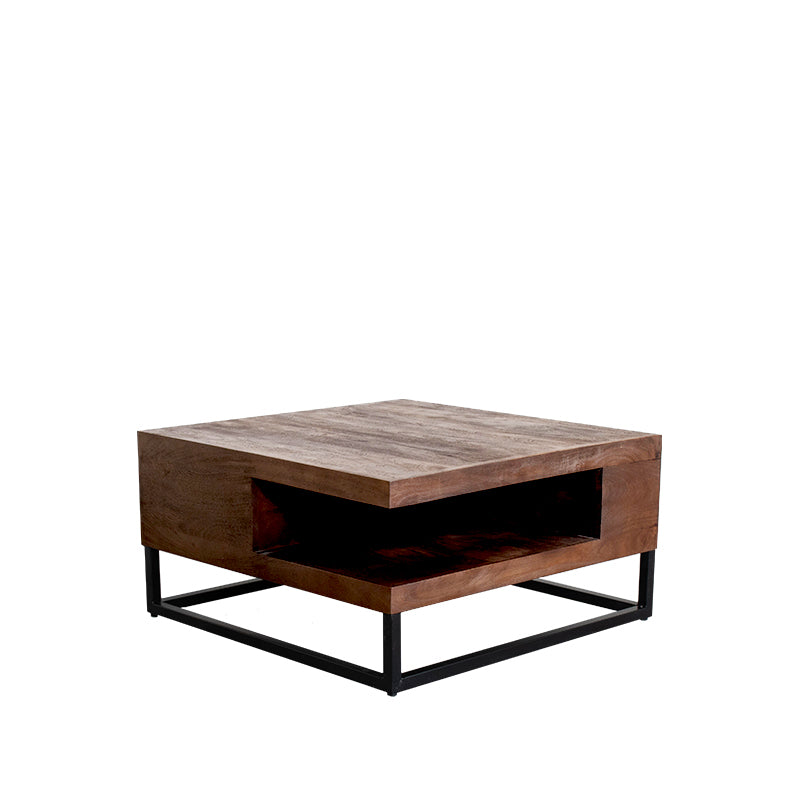 LABEL51 Salontafel Cube - Nature Smooth - Mangohout - 80 cm