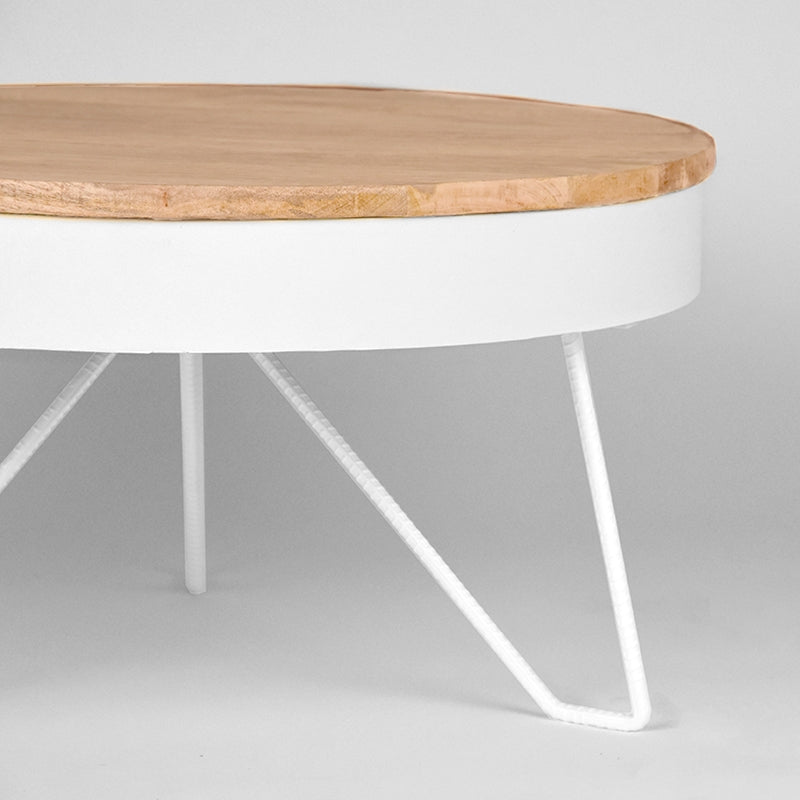 LABEL51 Salontafel Saran - Wit - Mangohout - 80 cm van LABEL51 - laagste prijs offerte van PureWonen