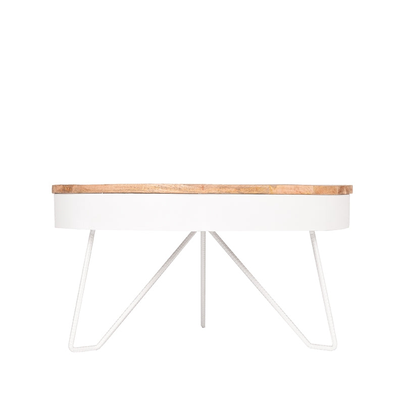 LABEL51 Salontafel Saran - Wit - Mangohout - 80 cm van LABEL51 - laagste prijs offerte van PureWonen