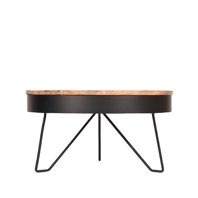 LABEL51 Salontafel Saran - Zwart - Mangohout - 80 cm van LABEL51 - laagste prijs offerte van PureWonen