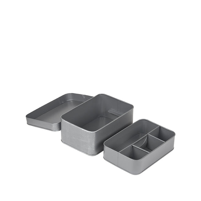 LABEL51 Make-Up opbergkist - Grijs - Metaal van LABEL51 – Luxe comfort op maat van PureWonen. Vraag naar de beste prijs.