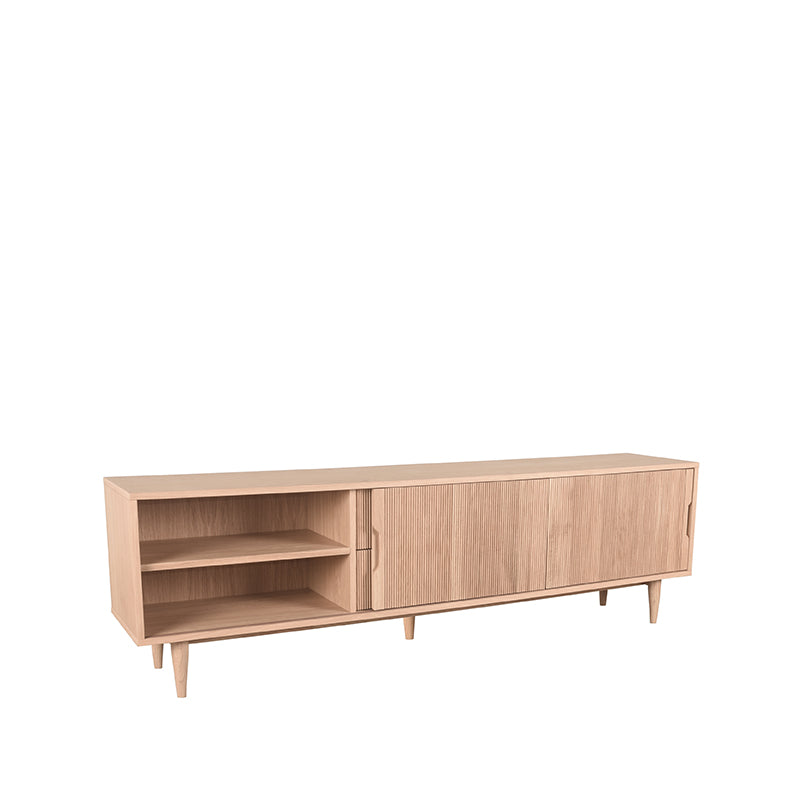 LABEL51 Tv-meubel Jule - Naturel - Eiken - Tv-Meubel 200 cm van LABEL51 – Luxe comfort op maat van PureWonen. Vraag naar de beste prijs.