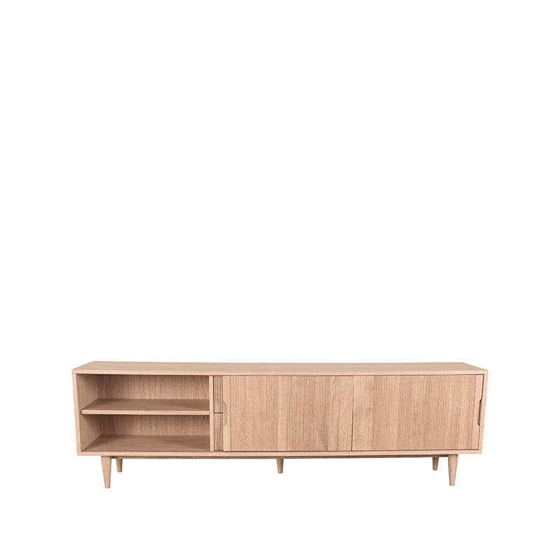 LABEL51 Tv-meubel Jule - Naturel - Eiken - Tv-Meubel 200 cm van LABEL51 – Luxe comfort op maat van PureWonen. Vraag naar de beste prijs.