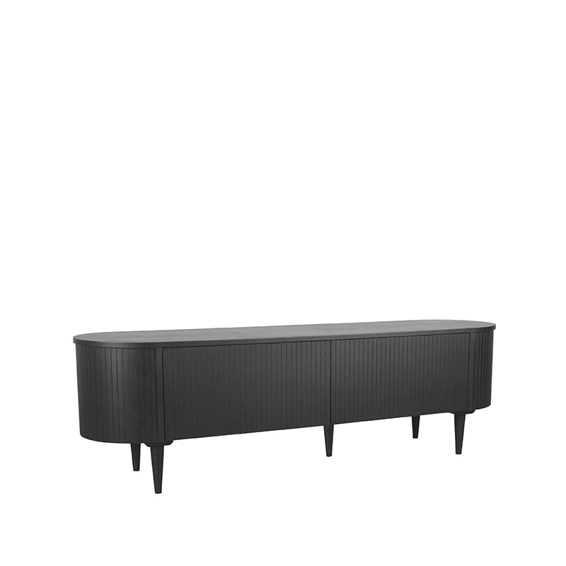 LABEL51 Tv-meubel Oliva - Zwart - Eiken - Tv-Meubel 180 cm van LABEL51 – Luxe comfort op maat van PureWonen. Vraag naar de beste prijs.