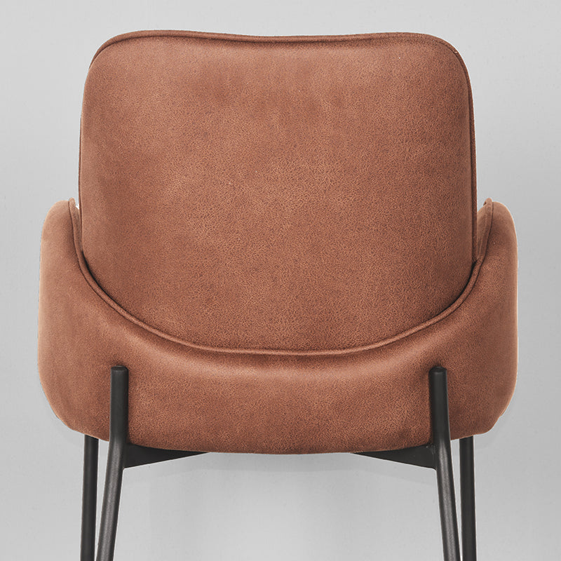 LABEL51 Eetkamerstoel Jari - Cognac - Microfiber van LABEL51 – Luxe comfort op maat van PureWonen. Vraag naar de beste prijs.