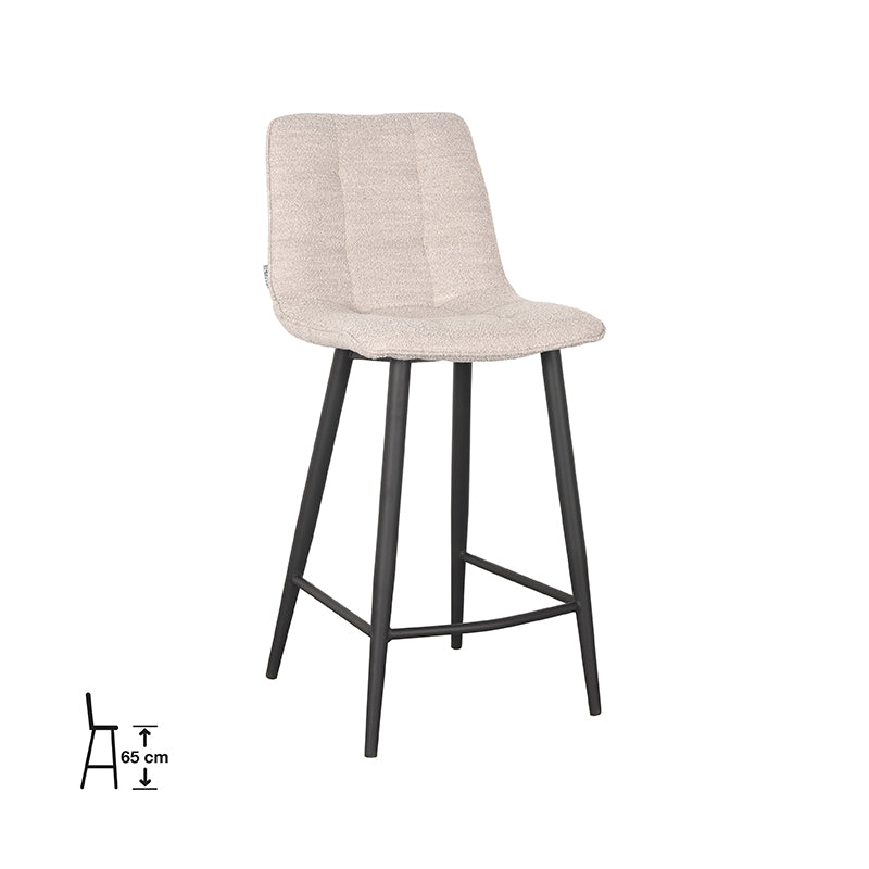 LABEL51 Barkruk Jelt - Naturel - Boucle - Zithoogte 65 van LABEL51 – Luxe comfort op maat van PureWonen. Vraag naar de beste prijs.