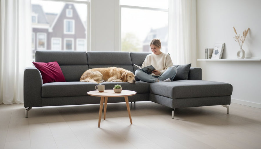 Wat is de beste stof voor een bank als je huisdieren hebt?
