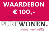 Honderd euro waardebon van PureWonen – Luxe comfort op maat van PureWonen. Vraag naar de beste prijs.