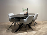 Oslo Oval Black 180 cm