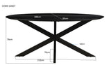 Oslo Oval Black 180 cm