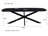 Jesper Danish Oval Black 230cm